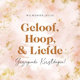 Kerstkaart christelijk schilderachtig goud silhouet
