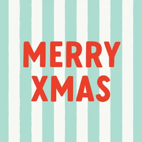 Kerstkaart cliniclowns merry xmas gestreept trendy