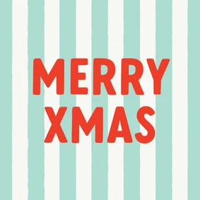 Kerstkaart cliniclowns merry xmas gestreept trendy