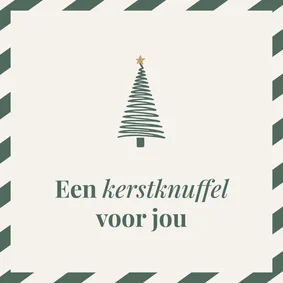 Kerstkaart 'een kerstknuffel voor jou' van Norah