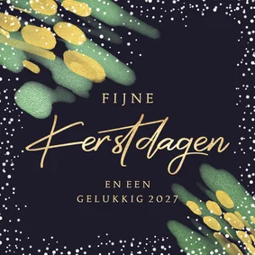 Kerstkaart fijne kerstdagen sneeuw