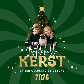 Kerstkaart foto sterren liefdevolle kerst 2026