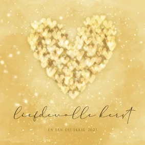 Kerstkaart hart liefdevolle kerst sprankelend