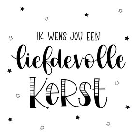 Kerstkaart ik wens jou een liefdevolle kerst