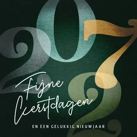 Kerstkaart jaartal 2027 groen