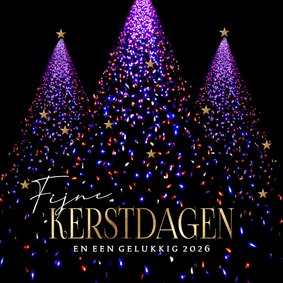 Kerstkaart kerstbomen
