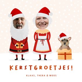 Kerstkaart kerstfamilie met eigen foto's