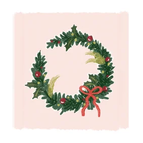 Kerstkaart kerstkrans Duchenne Parent Project 