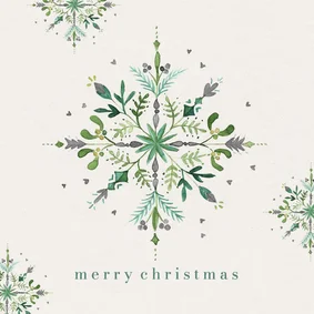 Kerstkaart kerstster aquarel