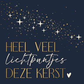 Kerstkaart KWF heel veel lichtpuntjes deze kerst