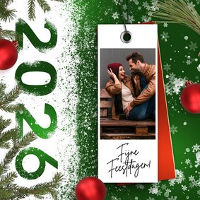 Kerstkaart label 2026 foto