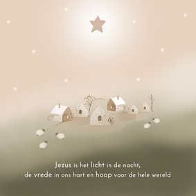 Kerstkaart landschap christelijk