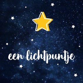 Kerstkaart lichtpuntje met sterren