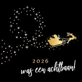 Kerstkaart met arrenslee 2026 was een achtbaan