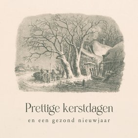 Kerstkaart met kunst van François Joseph Pfeiffer