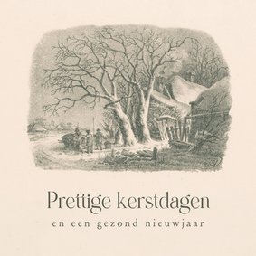 Kerstkaart met kunst van François Joseph Pfeiffer