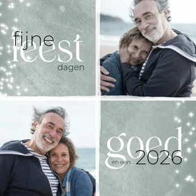 Kerstkaart met twee foto's 2026-2027
