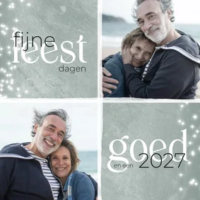 Kerstkaart met twee foto's 2026-2027