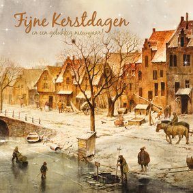 Kerstkaart Oudhollandse Winter