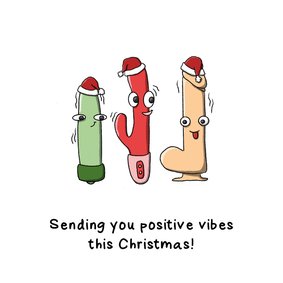 Kerstkaart sending you good vibes this christmas kaart