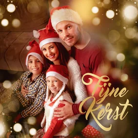 Kerstkaart sprankelend fotokaart licht bokeh rood