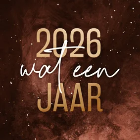 Kerstkaart stijlvol 2026 wat een jaar