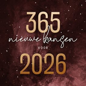 Kerstkaart stijlvol 365 nieuwe kansen voor 2026