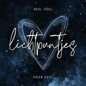 Kerstkaart stijlvol heel veel lichtpuntjes voor 2027