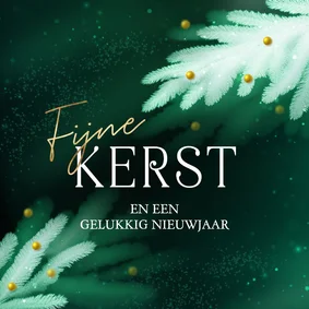Kerstkaart stijlvolle kersttakken kerstsfeer