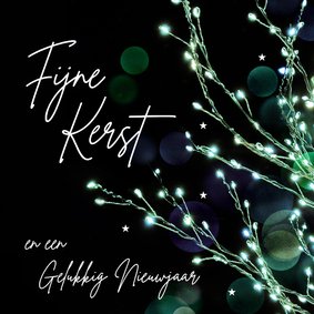 Kerstkaart stijlvolle lichtjes boom