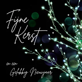 Kerstkaart stijlvolle lichtjes boom