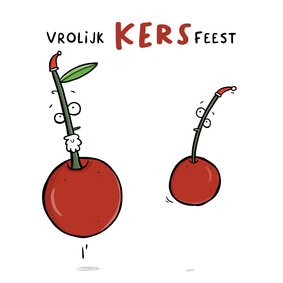 Kerstkaart vrolijk Kersfeest