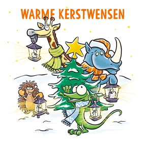 Kerstkaart warme kerstwensen 