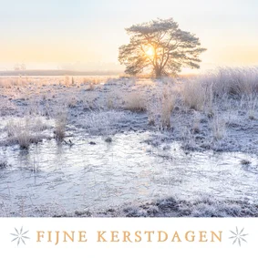 Kerstkaart winters landschap