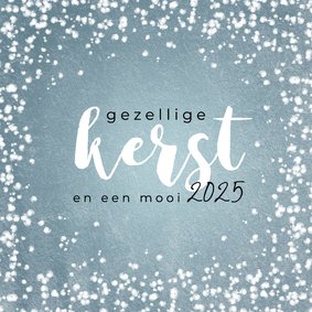 Kerstkaart winters met sneeuwvlokjes