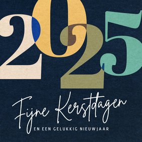 Kerstkaart zakelijk 2025 blauw