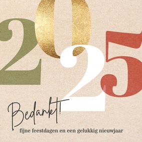 Kerstkaart zakelijk bedankt 2025