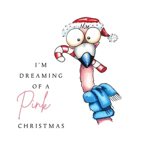 Kerstkaarten Flamingo