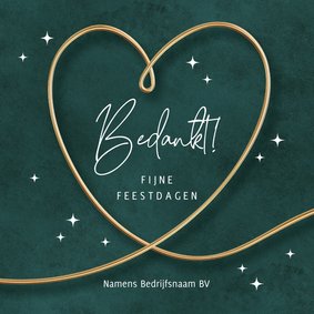 Kerstkaarten zakelijk bedankt kaart met hart