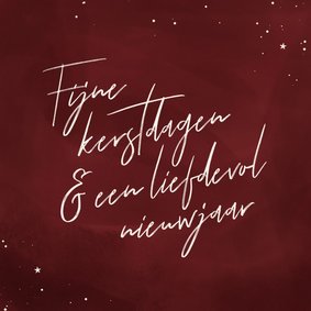 Kerstkaartje rood liefdevol nieuwjaar cliniclowns 