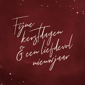 Kerstkaartje rood liefdevol nieuwjaar cliniclowns 