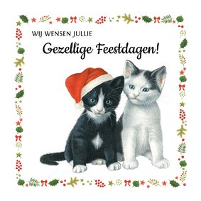 Kerstkittens wensen je gezellige feestdagen