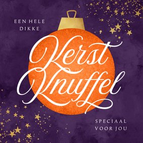 KiKa kerstknuffel kerstkaart met kerstbal def