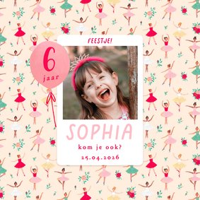 Kinderfeestje ballet ballerina en bloemen