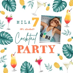Kinderfeestje cocktail party tropisch drankjes ananas foto