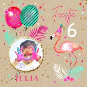 Kinderfeestje flamingo ballonnen