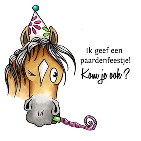 Kinderfeestje uitnodigingen paardenfeestje