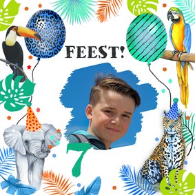 Kinderfeestje wilde dieren tropisch