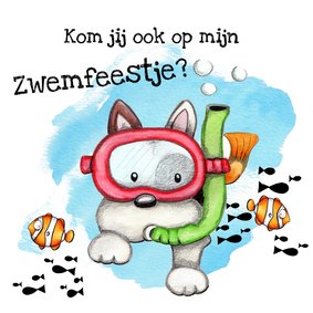 Kinderfeestjes hondje met snorkel