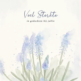 Klassiek sterktekaartje met waterverf bloemen